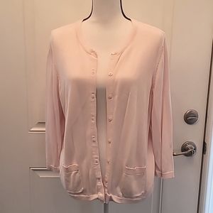 Croft & Borrow Pink button down front pockets Cardigan